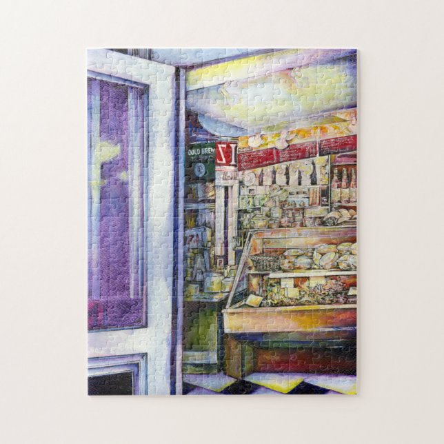 Kalter Brei in einem heißen Deli Puzzle (Vertikal)