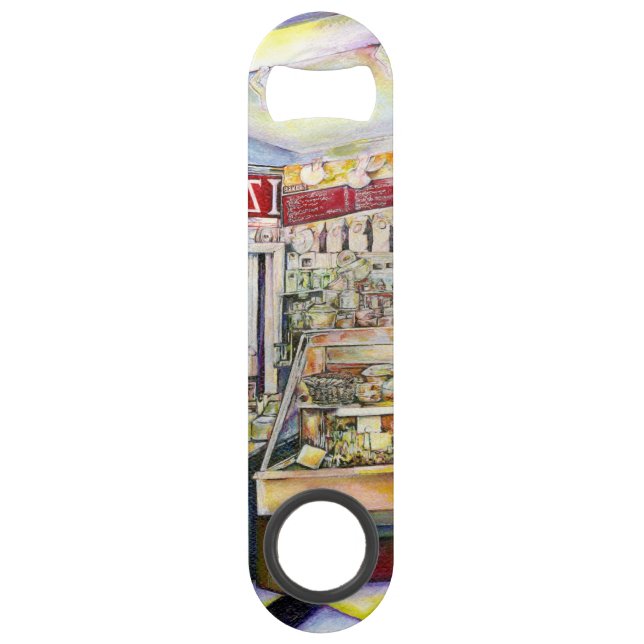 Kalter Brei in einem heißen Deli Speed Flaschenöffner (Vorderseite)