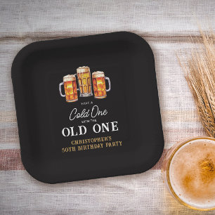 Kalter für den Alten beim Bier 50. Geburtstag Pappteller