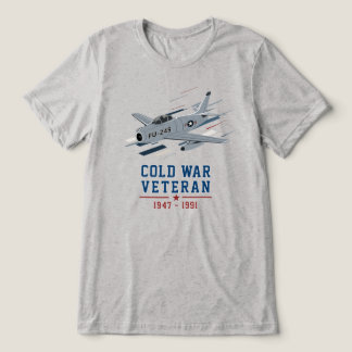 Kalter Krieg FU-245 Sabre-Kampfjet Veteran Tri-Blend Shirt