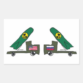 Kalter Krieg Rechteckiger Aufkleber