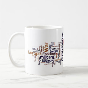 Kalter Kriegs-Wort-Wolke Tasse