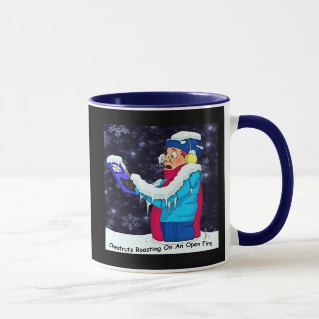 Kalter Weihnachtsliedermug Tasse (Rechts)