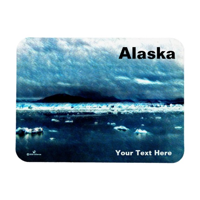 Kaltes Blaues Meer Magnet (Horizontal)