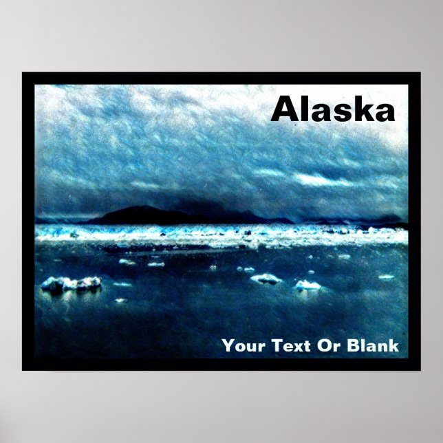 Kaltes Blaues Meer Poster (Vorne)