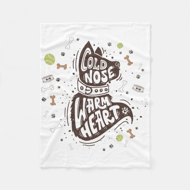 Kaltes Herz Fleecedecke (Vorderseite)