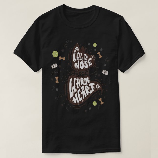 kaltes Nasenwärmer T-Shirt (Design vorne)