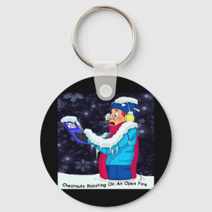Kaltes Weihnachtslied Sänger Schlüsselanhänger