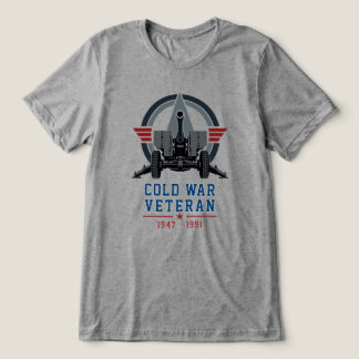 Kaltkrieg-Artillerie-Veteran Militärkanone Tri-Blend Shirt