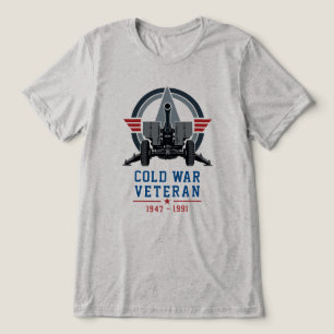 Kaltkrieg-Artillerie-Veteran Militärkanone Tri-Blend Shirt