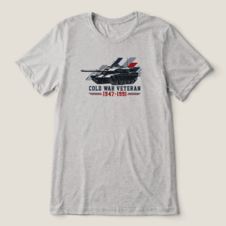 Kaltkrieg-Panzer Veteran Militärpanzerung Tri-Blend Shirt
