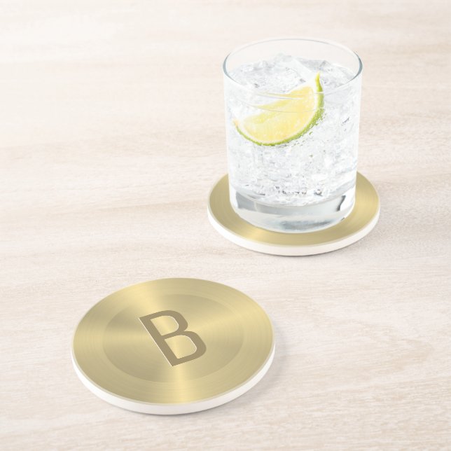 Kaltmetallische Struktur poliert aussehen Getränkeuntersetzer (Seite)