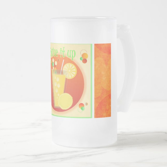 Kaltsaftgetränk Orangefarbene Mattierte Tasse (VorderseiteRechts)