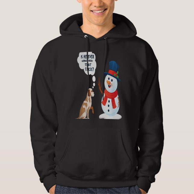 Kaltschneeeis Schneeschuhfahrer kalter Winter Hoodie (Vorderseite)
