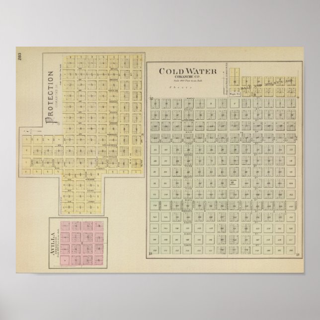 Kaltwasser, Schutz, Avilla, Kansas Poster (Vorne)