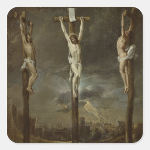 Kalvarien Quadratischer Aufkleber