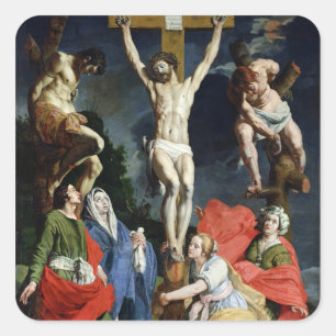 Kalvarienberg 2 quadratischer aufkleber