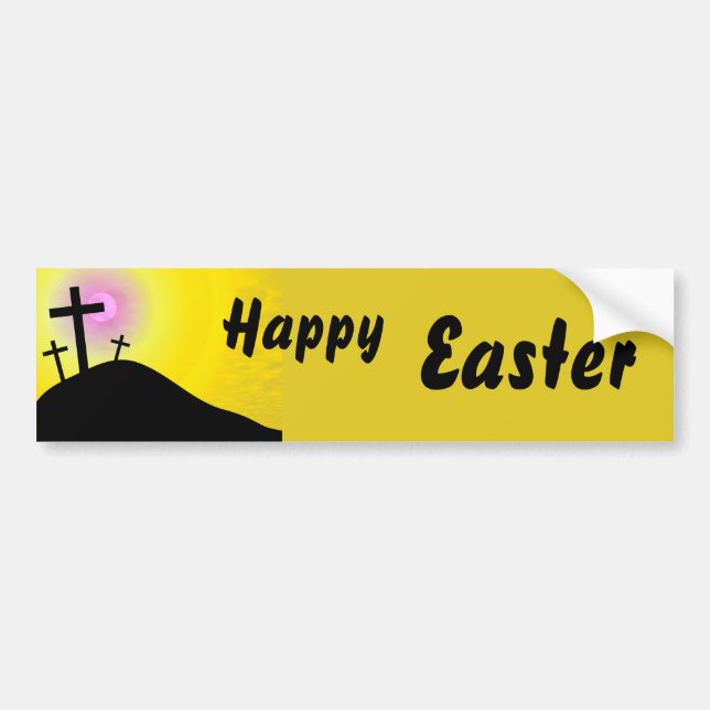 Kalvarienberg, glücklich, Ostern Autoaufkleber (Vorne)