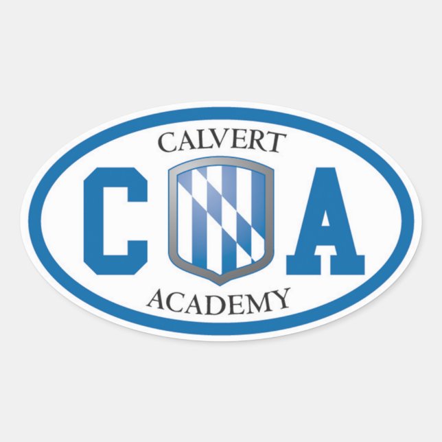 Kalvert Academy Oval Stickers (Set von vier Jahren (Vorderseite)