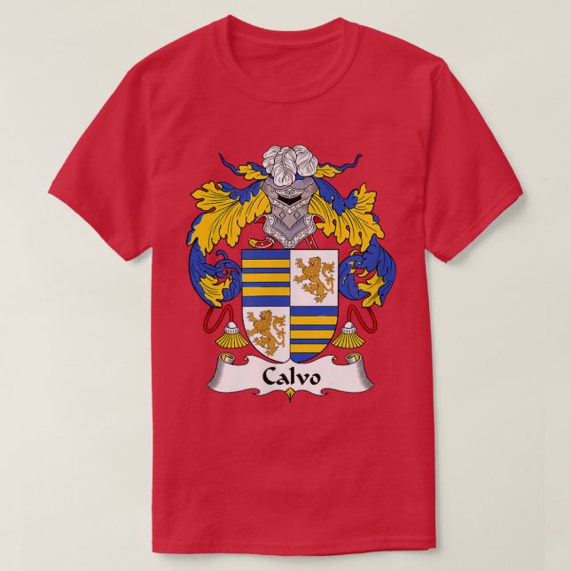Kalvo-Wappen - Familienwappen T-Shirt (Design vorne)