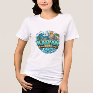 Kalyan Amusement Park Wave-Typography Logo T-Shirt Tri-Blend Shirt
