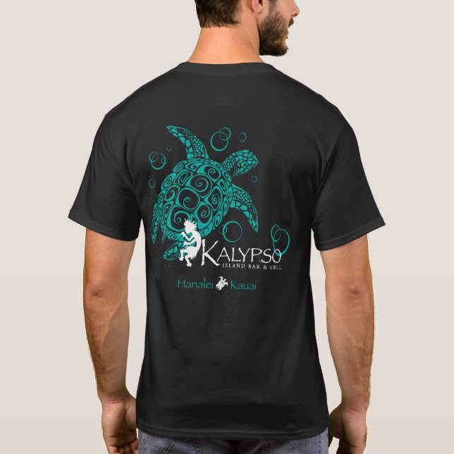 Kalypso hawaiische Insel-vordere T-Shirt (Rückseite)