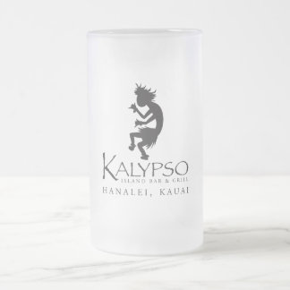 Kalypso Kane Logo im Schwarzen Mattglas Bierglas