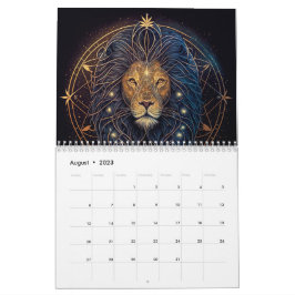 Kalziumzodiakel Gold und Schwarz Kalender