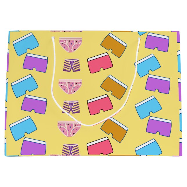 Kalzonez-Muster Große Geschenktüte (Vorderseite)