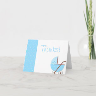 Kam entlang ein Wagen, den blaue Babyparty Ihnen Dankeskarte