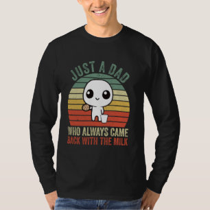 Kam immer mit der Milch zurück Retro Vintage Lusti T-Shirt