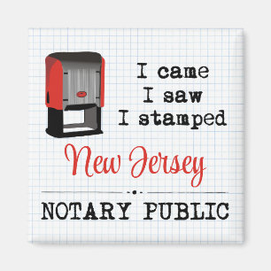 Kam Sah Stempel Notar New Jersey Magnet