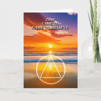 Kam zu glauben OM Slogan Beach bei Sunrise Karte