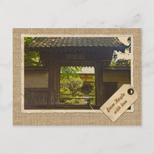 Kamakura Japan Kencho-ji Tempel Vintage Papier Postkarte