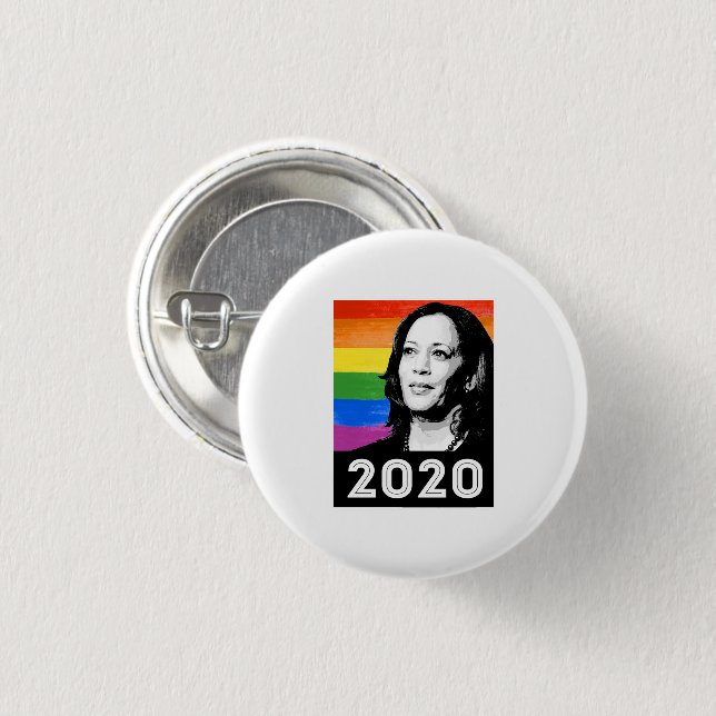 KAMALA 2020 PRIDE POSTER BUTTON (Vorne & Hinten)