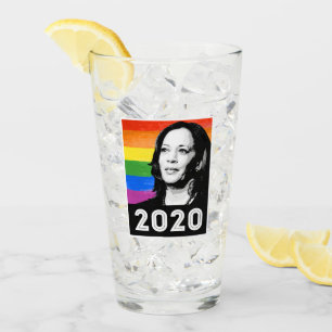 KAMALA 2020 PRIDE POSTER GLAS