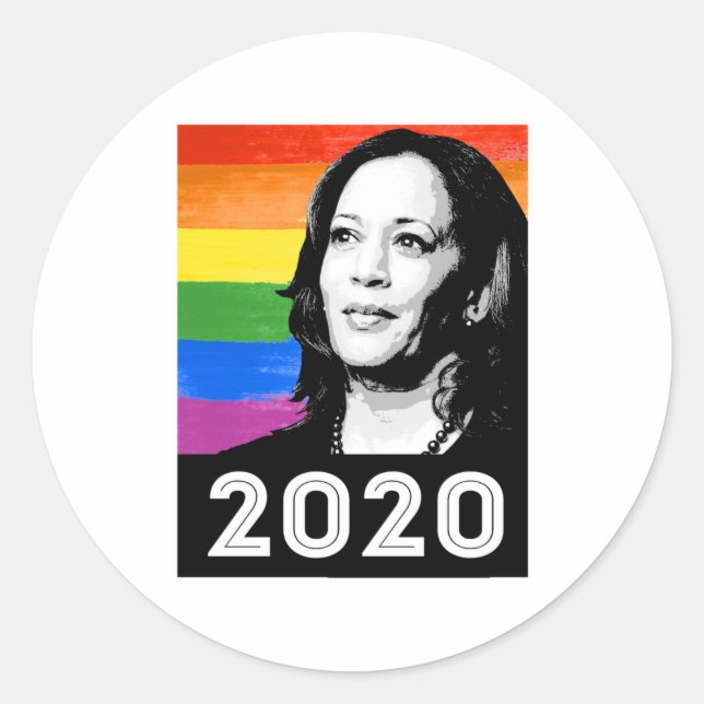 KAMALA 2020 PRIDE POSTER RUNDER AUFKLEBER (Vorderseite)