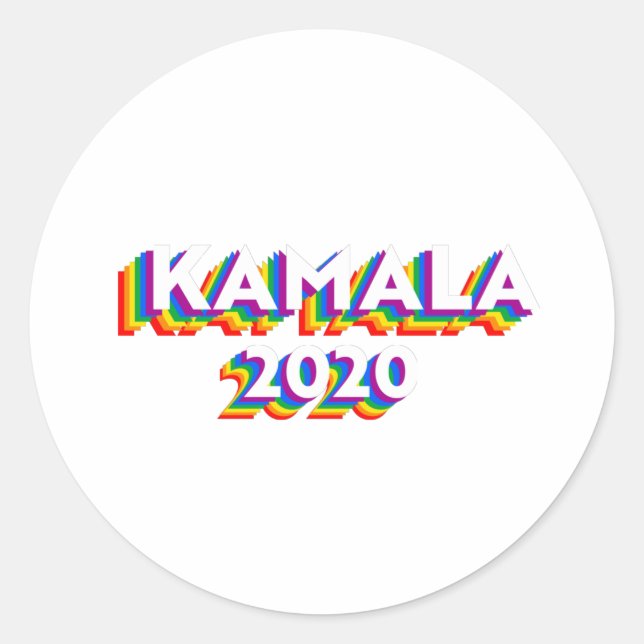 Kamala 2020 runder aufkleber (Vorderseite)