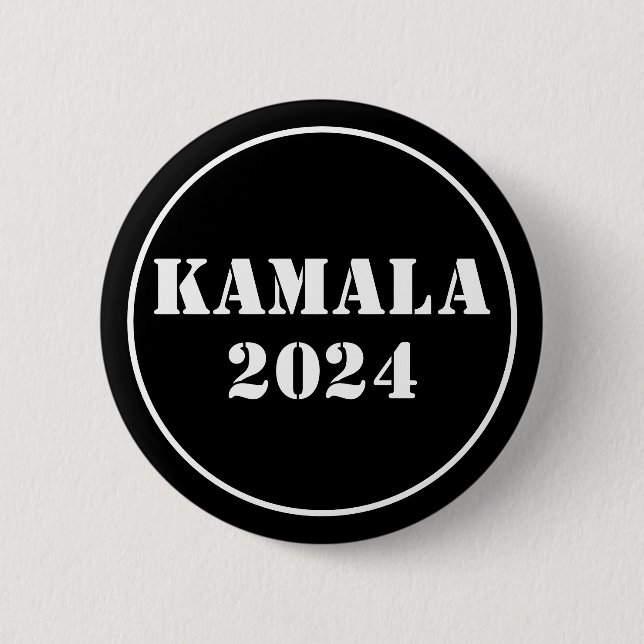 Kamala 2024 Bright Blue & White Button (Vorderseite)