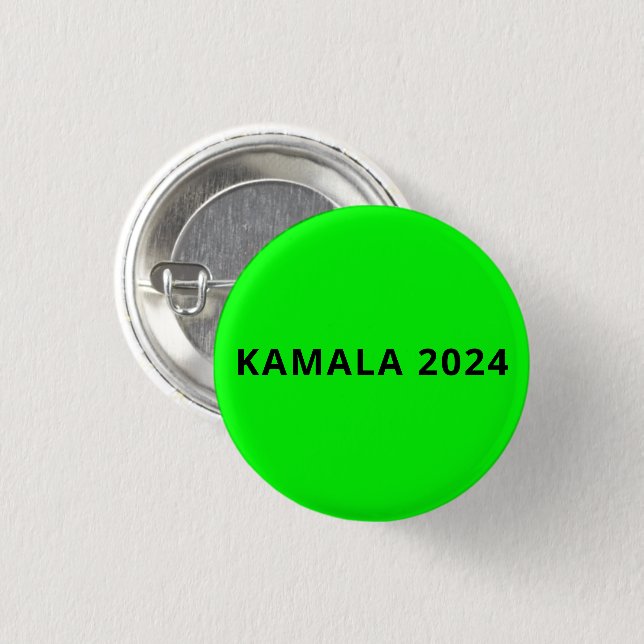 kamala 2024 einfaches, modernes Textzeichenneon Button (Vorne & Hinten)