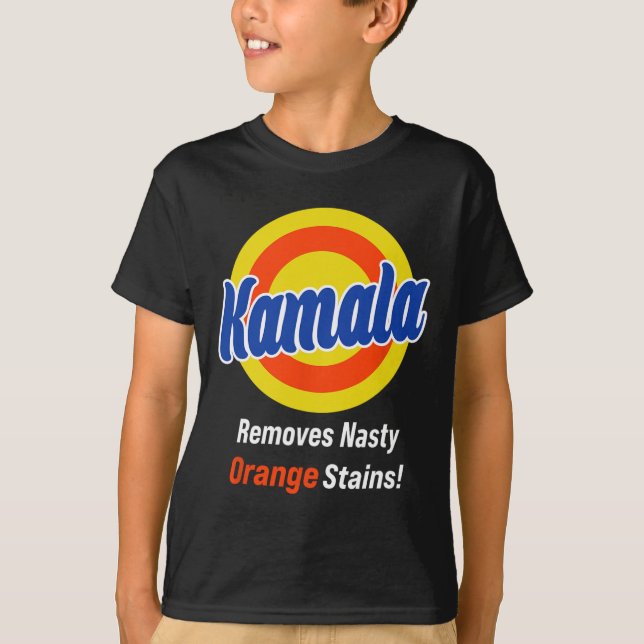 Kamala 2024 entfernt Eklige Orangenstadien Vote Ha T-Shirt (Vorderseite)