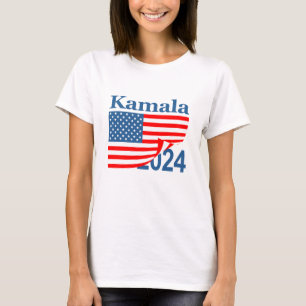 Kamala 2024 Flag Reveal Harris Präsident T-Shirt