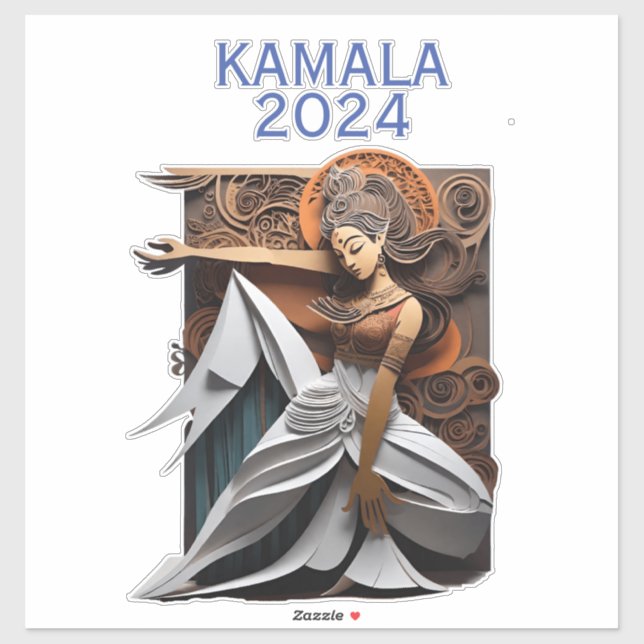 Kamala 2024 für Präsident Thunder_Cove Aufkleber (Blatt)