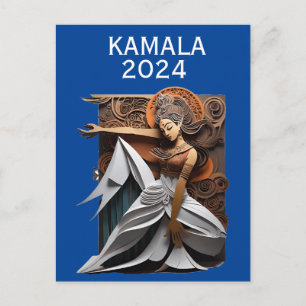 Kamala 2024 für Präsident Thunder_Cove Postkarte