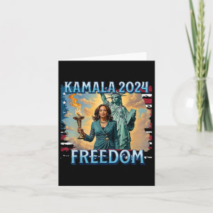 Kamala 2024 für Präsidentin Wahlkampf Lady Liberty Karte