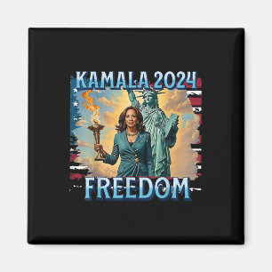 Kamala 2024 für Präsidentin Wahlkampf Lady Liberty Magnet