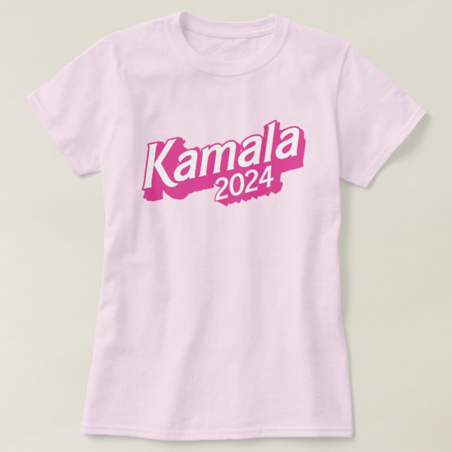 Kamala 2024 Pink farbenfroh T-Shirt (Design vorne)