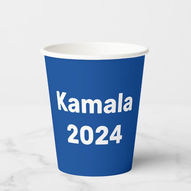Kamala 2024 Präsidentschaftswahl Pappbecher (Vorderseite)