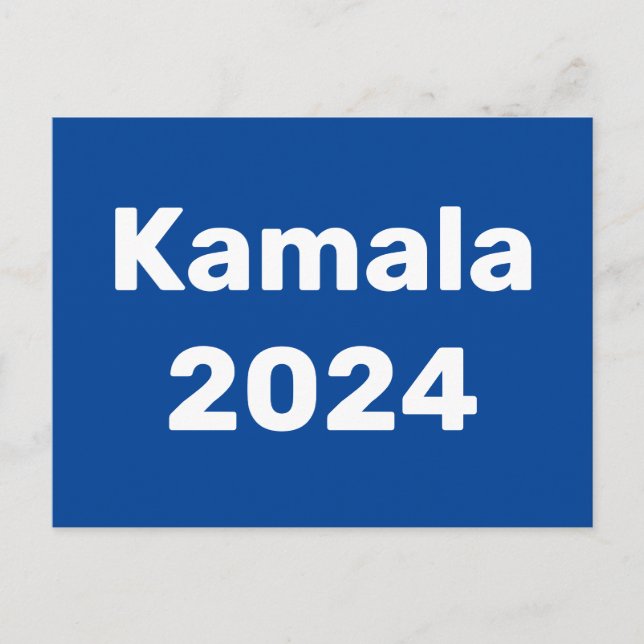 Kamala 2024 Präsidentschaftswahl Postkarte (Vorderseite)