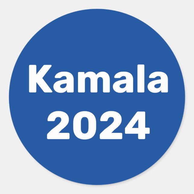 Kamala 2024 Präsidentschaftswahl Runder Aufkleber (Vorderseite)